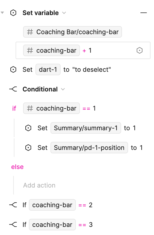 Preview selected and deselected items in their sequential order with Figma variables and conditional logic